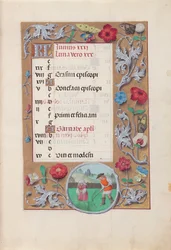 Hours of Queen Isabella the Catholic, Queen of Spain: Fol. 7r, June, c. 1500