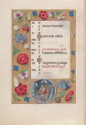 Hours of Queen Isabella the Catholic, Queen of Spain: Fol. 9v, August, c. 1500