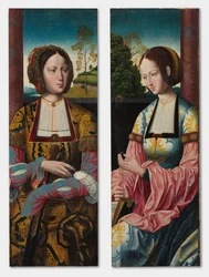 Saint Catherine and Saint Barbara pair