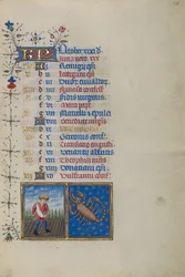 Calendar Page for October; Sowing; Scorpio