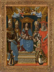 Madonna Enthroned with Child, Doctors of the Church and the family of Ludovico the Moro