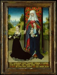 Virgin and Child with Saint Anne Presenting Anna van Nieuwenhove, 1479-82