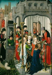 The Preaching of Saint Gery, "The Pastoral Sermon", with the Church of Saint Gudule in the Background