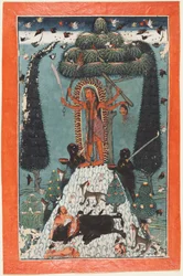 The Goddess Kali Standing upon a Mountaintop, c. 1730