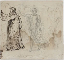 Three Figures (verso)