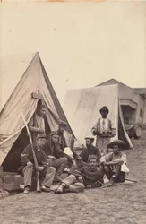 Camp Scene with Soldiers of the 22nd New York State Militia, Harper