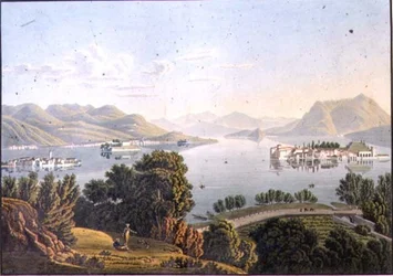 View of Lake Maggiore and the Borromean Islands