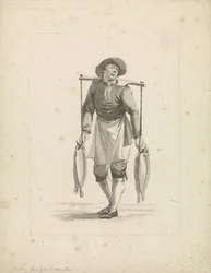 Fish Seller Carrying Fish on a Yoke