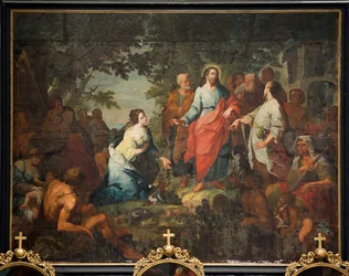 Parish Church (Parochiekerk Sint-Maarten). Painting. "Jesus and the Samaritan Woman". Matthijs De Visch
