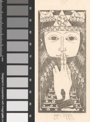 Woman with Two Fingers on Her Lips