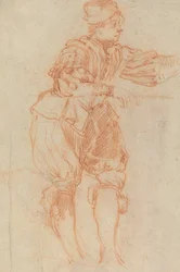 Man Leaning on a Rail