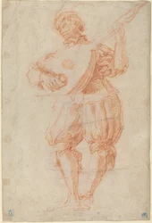 Man Playing a Lute (recto)