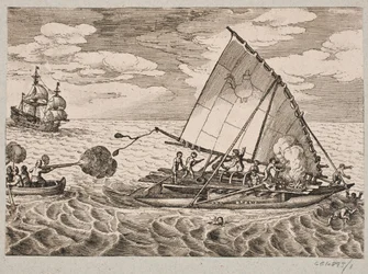 Dutchmen Conquering a Ship with Wild People and Children