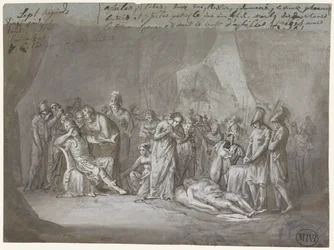 The Body of Patroclus Mourned in Achilles