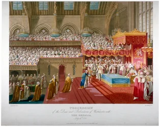 Coronation of King George IV, Westminster Hall, London, 1821 1824.