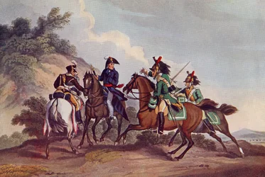 The Capture of General Paget by French Dragoons during the Retreat from Burgos in the Peninsular War