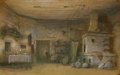 Stage Design for the Opera Vakula the Smith by P. Tchaikovsky