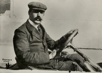 Portrait of motorcyclist Henri Cissac