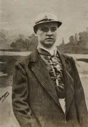 Portrait of the English jockey Georges Stern