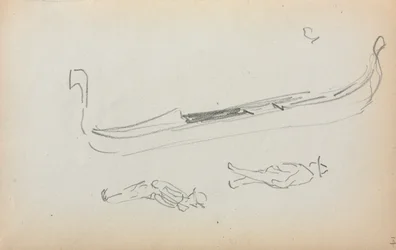 Italian Sketchbook: Gondola and Two Gondoliers, page 14
