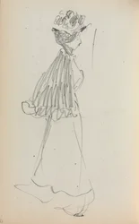 Italian Sketchbook: Standing Woman in profile