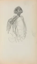 Italian Sketchbook: Woman, Waist Length Page 217