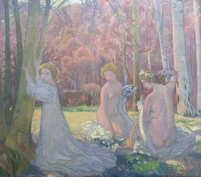 Figures in a Spring Landscape Sacred Grove, 1897