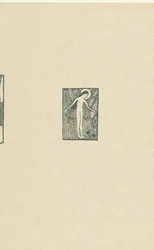 Illustration with Naked Female Saint Standing by Tree in Poetry Book by Paul Verlaine