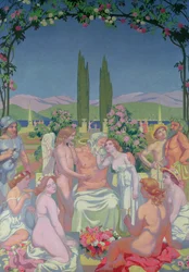 In the Presence of the Gods, Jupiter Grants Immortality to Psyche and Celebrates Her Marriage with Cupid