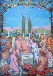 The Story of Psyche, Panel V. Jupiter Bestows Immortality on Psyche and Celebrates Her Marriage to Eros