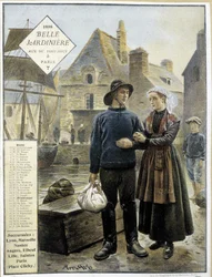The departure of Breton fishermen for Newfoundland - store calendar La Belle Jardinière