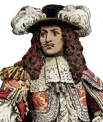 French king Louis XIV - Chromotypography in Le Roy Soleil (Louis XIV) by Gustave Toutwelve, Illustration by Maurice Leloir