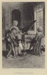 Jean-Jacques Rousseau at the harpsichord