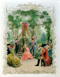Masonic Initiation Ceremony of a lady Freemason in c.1785, 1890