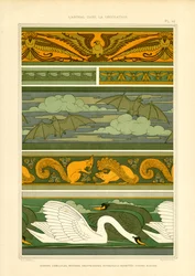 Animal Borders with Eagles, Bats, Squirrels and Swans