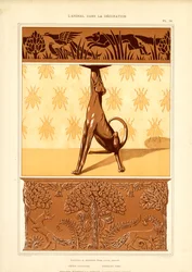 Art Nouveau Animal Motifs: Dog, Pheasant and Bees