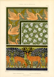 Nature-Inspired Art Nouveau Patterns with Animal Motifs