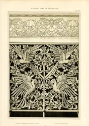 Ornamental Compositions with Parrots and Cicadas
