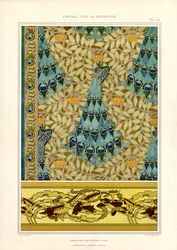 Peacocks and Fish in Art Nouveau Ornamentation