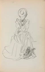 Italian Sketchbook: Seated Woman (page 114)