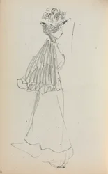 Italian Sketchbook: Standing Woman in Profile (page 130)