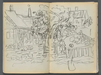 Sketchbook: The Granite Shore Hotel, Rockport, Houses and Gardens (page 052 & 53)