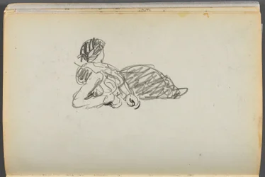Sketchbook- The Granite Shore Hotel, Rockport, page 082: Reclining Figure