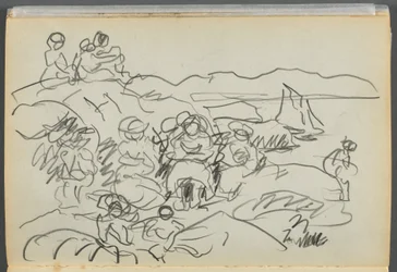 Sketchbook- The Granite Shore Hotel, Rockport: Picnickers