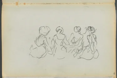 Sketchbook: The Granite Shore Hotel, Rockport, Seated Female Figures (page 099)