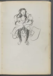Sketchbook, The Dells, No. 127, page 071: Seated Figure