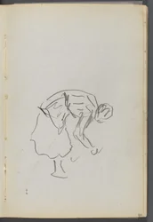 Sketchbook: The Dells, No. 127, Bending Figure (page 089)