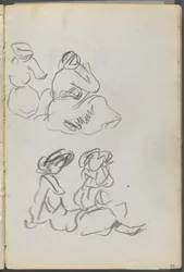 Sketchbook, The Dells, No. 127, page 093: Seated Figures