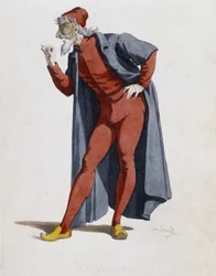 Costume and theatre character: Pantalone (Pants, doctor) from 