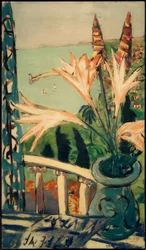 View of Menton with Lily Pot